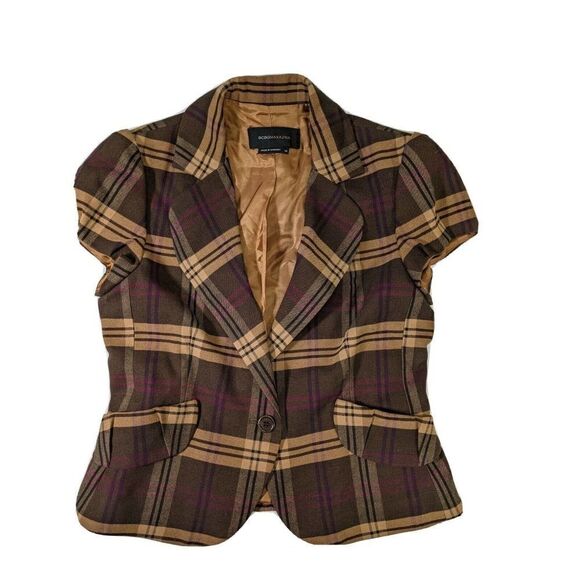 BCBGMAXAZRIA Blazer Jacket Plaid  Academia - Picture 3 of 11